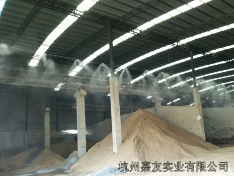 嘉兴建材碎石车间喷雾降尘案例 嘉兴建材碎石车间喷雾降尘案例