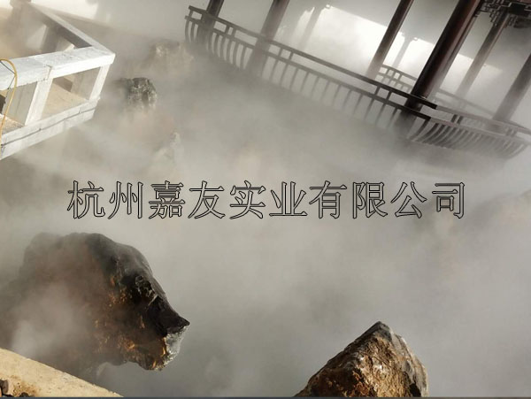 常州某旅游景点“星欧注册”景观造雾降温系统安装案例