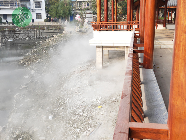 杭州星欧为宁波镇海人民公园安装景观人造雾系统案例