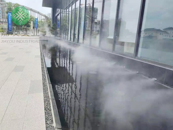 杭州星欧安装嘉兴秉易售楼部景观人造雾系统案例 杭州星欧安装嘉兴秉易售楼部景观人造雾系统案例