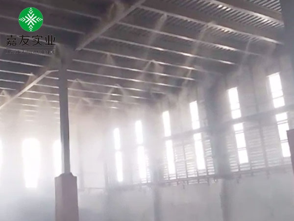 料棚降尘新技术应用方案_晟南环保再生资源料棚喷雾降尘系统 料棚降尘新技术应用方案_晟南环保再生资源料棚喷雾降尘系统