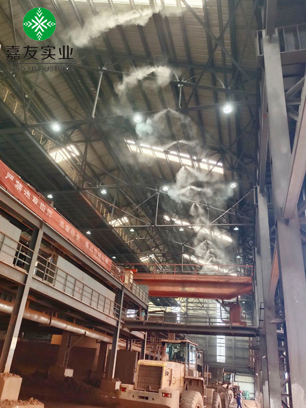 料棚降尘新技术_星欧注册喷雾降尘系统应用恒鑫通矿业料棚案例 料棚降尘新技术_星欧注册喷雾降尘系统应用恒鑫通矿业料棚案例