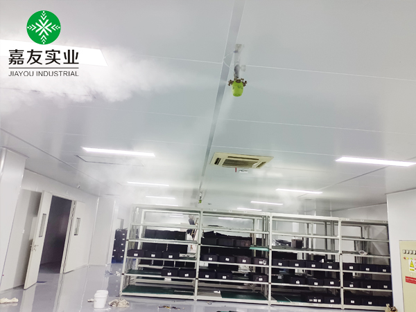 东胜电子车间加湿方案|星欧注册干雾加湿器解决静电粉尘问题