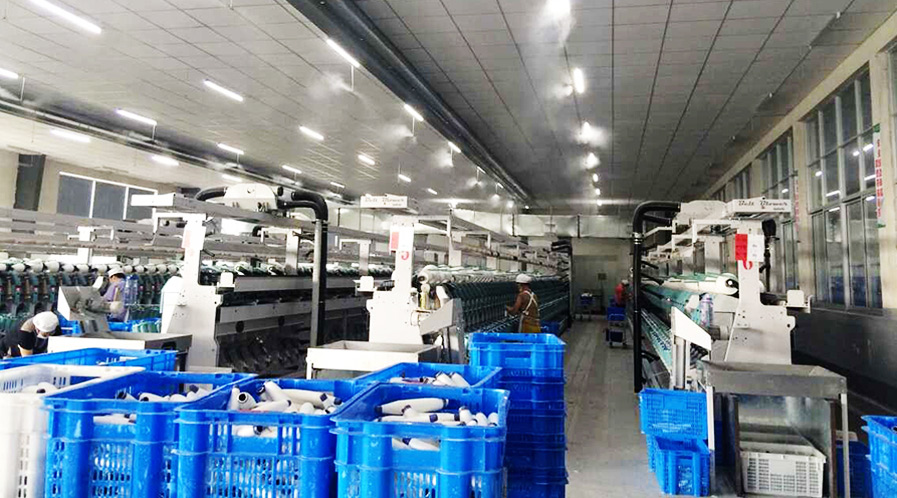 星欧注册客户江苏康源纺织公司纺织车间用加湿器案例