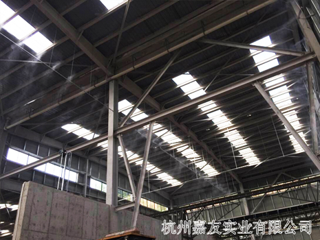 碎石车间喷雾降尘案例图2 碎石车间喷雾降尘案例图2