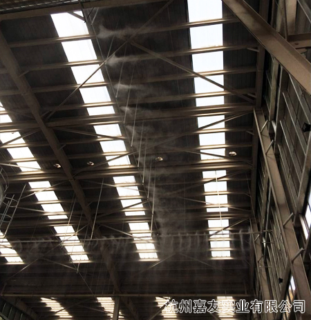 车间喷雾降尘设备安装实例图1 车间喷雾降尘设备安装实例图1