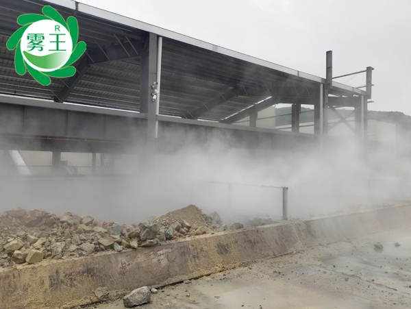 星欧与世邦再合作——喷雾降尘系统助力碎石卸料口抑尘除霾