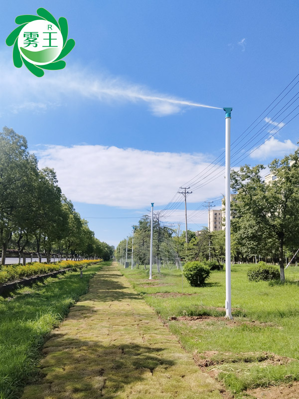 喷雾降尘案例:旋转雾桩降尘系统沉降G235国道沿线粉尘 喷雾降尘案例:旋转雾桩降尘系统沉降G235国道沿线粉尘